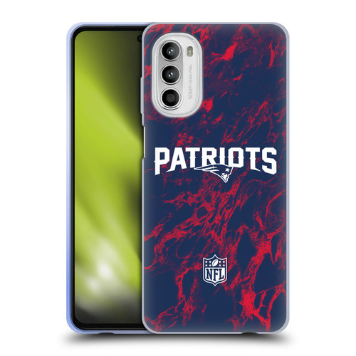 NFL New England Patriots Graphics Coloured Marble Soft Gel Case for Motorola Moto G52