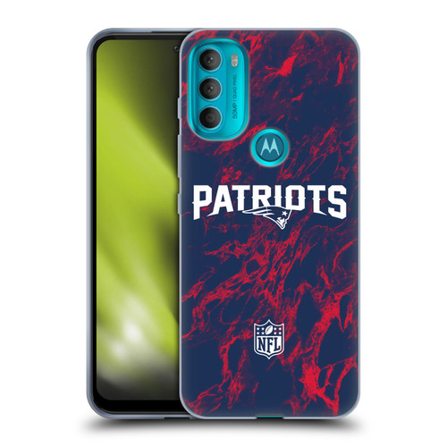 NFL New England Patriots Graphics Coloured Marble Soft Gel Case for Motorola Moto G71 5G