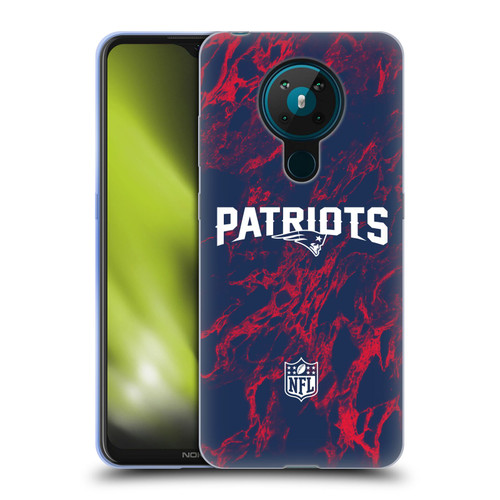 NFL New England Patriots Graphics Coloured Marble Soft Gel Case for Nokia 5.3