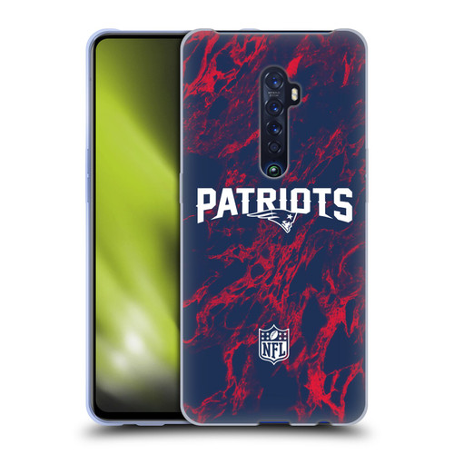 NFL New England Patriots Graphics Coloured Marble Soft Gel Case for OPPO Reno 2