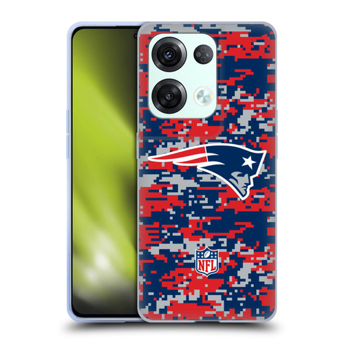NFL New England Patriots Graphics Digital Camouflage Soft Gel Case for OPPO Reno8 Pro