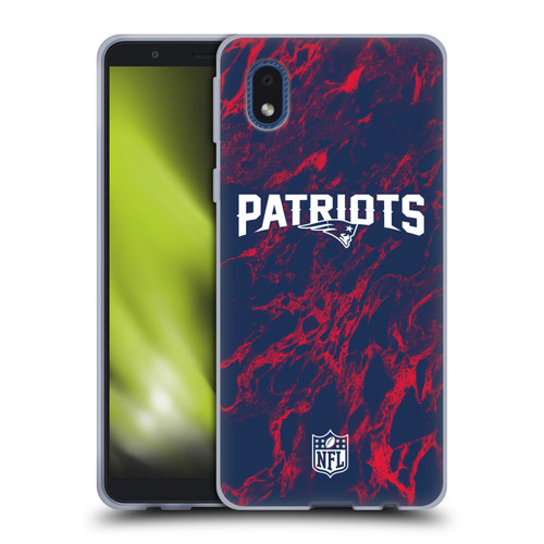 NFL New England Patriots Graphics Coloured Marble Soft Gel Case for Samsung Galaxy A01 Core (2020)