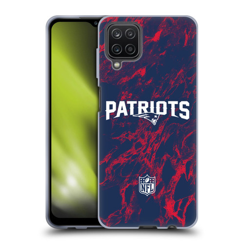 NFL New England Patriots Graphics Coloured Marble Soft Gel Case for Samsung Galaxy A12 (2020)