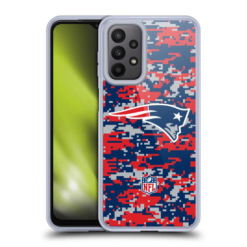 NFL New England Patriots Graphics Digital Camouflage Soft Gel Case for Samsung Galaxy A23 / 5G (2022)