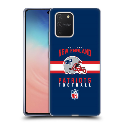 NFL New England Patriots Graphics Helmet Typography Soft Gel Case for Samsung Galaxy S10 Lite