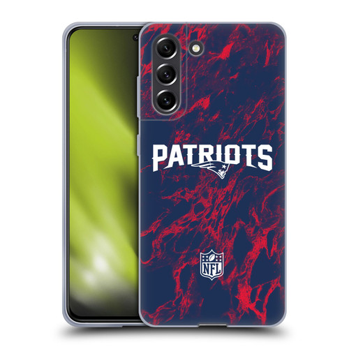 NFL New England Patriots Graphics Coloured Marble Soft Gel Case for Samsung Galaxy S21 FE 5G
