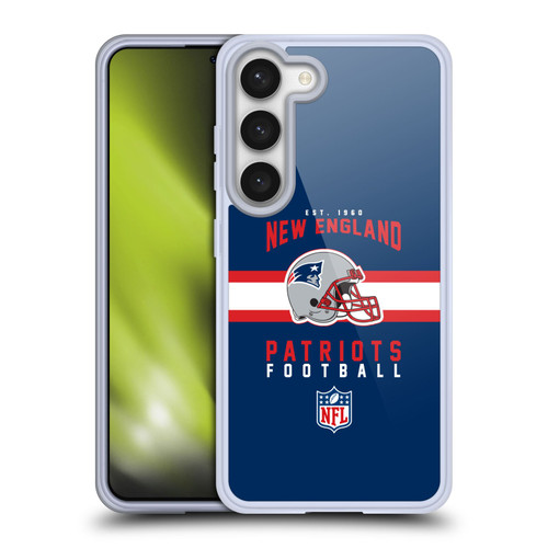 NFL New England Patriots Graphics Helmet Typography Soft Gel Case for Samsung Galaxy S23 5G