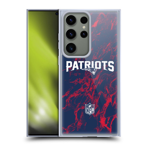 NFL New England Patriots Graphics Coloured Marble Soft Gel Case for Samsung Galaxy S23 Ultra 5G