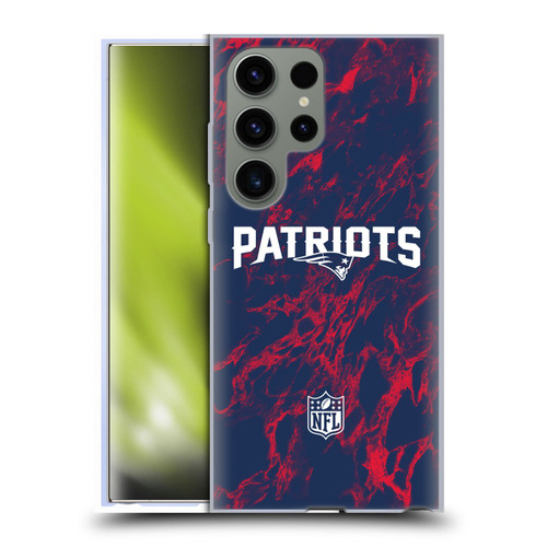 NFL New England Patriots Graphics Coloured Marble Soft Gel Case for Samsung Galaxy S23 Ultra 5G