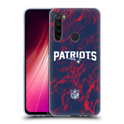 NFL New England Patriots Graphics Coloured Marble Soft Gel Case for Xiaomi Redmi Note 8T