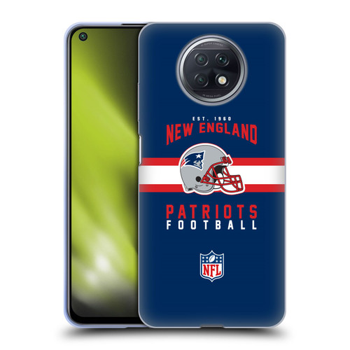 NFL New England Patriots Graphics Helmet Typography Soft Gel Case for Xiaomi Redmi Note 9T 5G