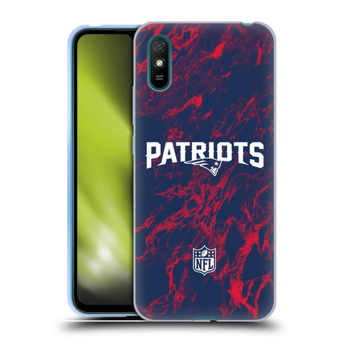NFL New England Patriots Graphics Coloured Marble Soft Gel Case for Xiaomi Redmi 9A / Redmi 9AT