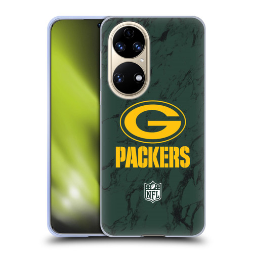 NFL Green Bay Packers Graphics Coloured Marble Soft Gel Case for Huawei P50