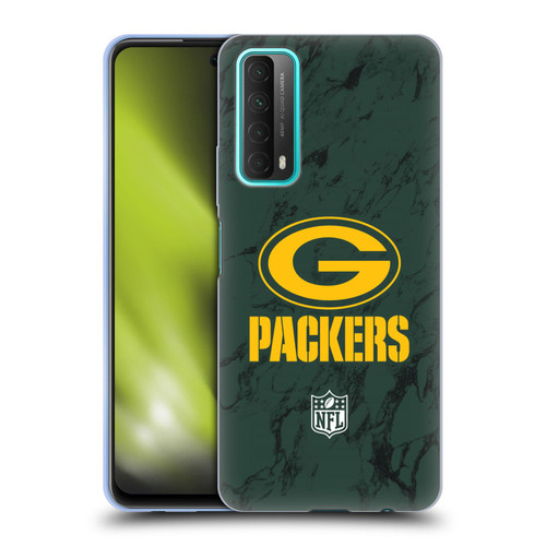NFL Green Bay Packers Graphics Coloured Marble Soft Gel Case for Huawei P Smart (2021)