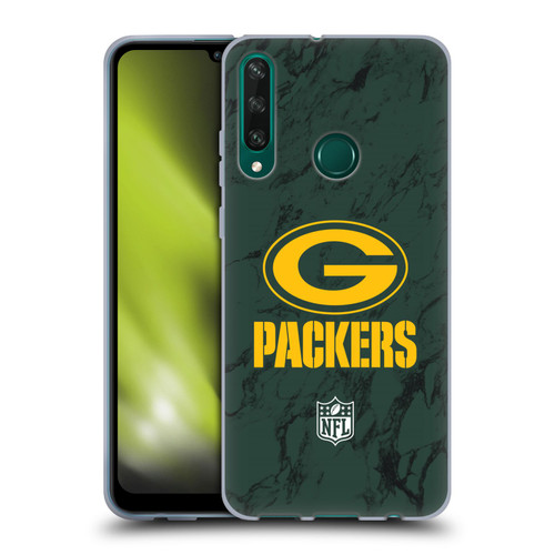 NFL Green Bay Packers Graphics Coloured Marble Soft Gel Case for Huawei Y6p