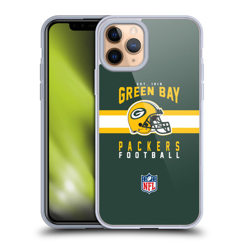 NFL Green Bay Packers Graphics Helmet Typography Soft Gel Case for Apple iPhone 11 Pro NFL Green Bay Packers Graphics Helmet Typography Soft Gel Case for Apple iPhone 11 Pro