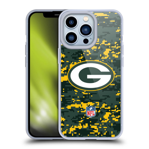 NFL Green Bay Packers Graphics Digital Camouflage Soft Gel Case for Apple iPhone 13 Pro NFL Green Bay Packers Graphics Digital Camouflage Soft Gel Case for Apple iPhone 13 Pro