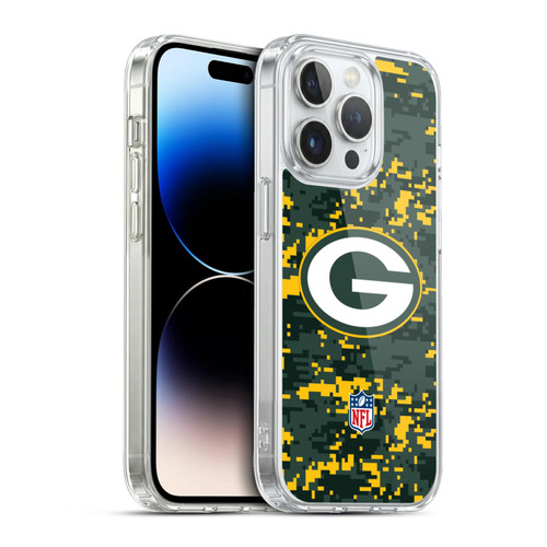 NFL Green Bay Packers Graphics Digital Camouflage Soft Gel Case for Apple iPhone 13 Pro