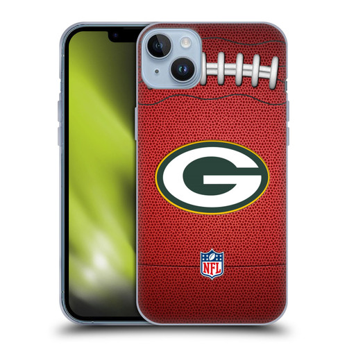 NFL Green Bay Packers Graphics Football Soft Gel Case for Apple iPhone 14 Plus