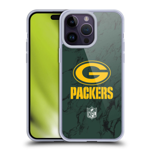 NFL Green Bay Packers Graphics Coloured Marble Soft Gel Case for Apple iPhone 14 Pro Max NFL Green Bay Packers Graphics Coloured Marble Soft Gel Case for Apple iPhone 14 Pro Max