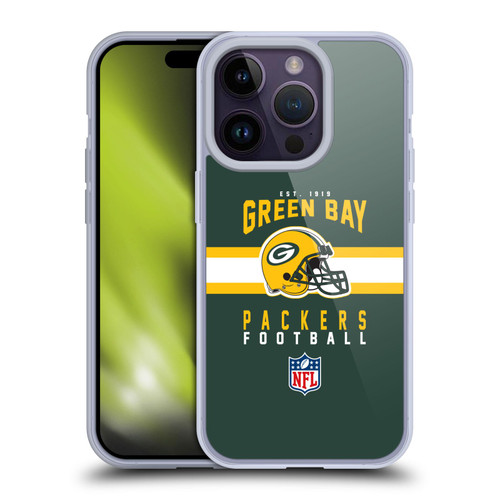 NFL Green Bay Packers Graphics Helmet Typography Soft Gel Case for Apple iPhone 14 Pro NFL Green Bay Packers Graphics Helmet Typography Soft Gel Case for Apple iPhone 14 Pro