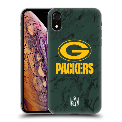 NFL Green Bay Packers Graphics Coloured Marble Soft Gel Case for Apple iPhone XR NFL Green Bay Packers Graphics Coloured Marble Soft Gel Case for Apple iPhone XR