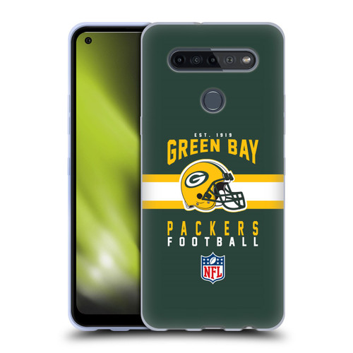 NFL Green Bay Packers Graphics Helmet Typography Soft Gel Case for LG K51S