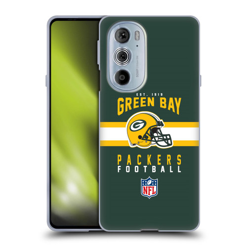 NFL Green Bay Packers Graphics Helmet Typography Soft Gel Case for Motorola Edge X30