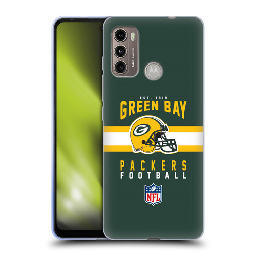 NFL Green Bay Packers Graphics Helmet Typography Soft Gel Case for Motorola Moto G60 / Moto G40 Fusion