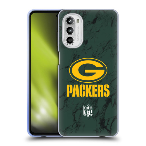 NFL Green Bay Packers Graphics Coloured Marble Soft Gel Case for Motorola Moto G52