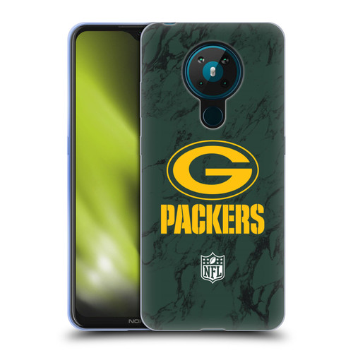 NFL Green Bay Packers Graphics Coloured Marble Soft Gel Case for Nokia 5.3