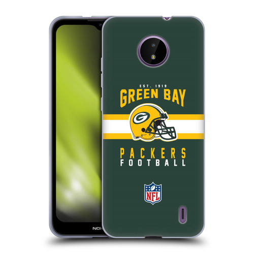 NFL Green Bay Packers Graphics Helmet Typography Soft Gel Case for Nokia C10 / C20