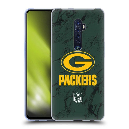 NFL Green Bay Packers Graphics Coloured Marble Soft Gel Case for OPPO Reno 2