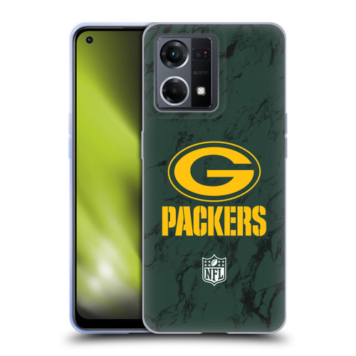 NFL Green Bay Packers Graphics Coloured Marble Soft Gel Case for OPPO Reno8 4G