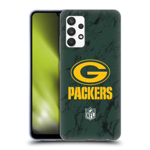 NFL Green Bay Packers Graphics Coloured Marble Soft Gel Case for Samsung Galaxy A32 (2021)