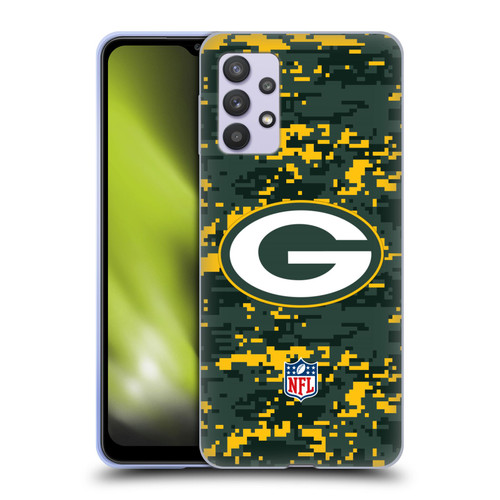 NFL Green Bay Packers Graphics Digital Camouflage Soft Gel Case for Samsung Galaxy A32 5G / M32 5G (2021)