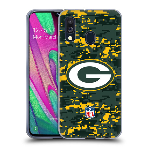 NFL Green Bay Packers Graphics Digital Camouflage Soft Gel Case for Samsung Galaxy A40 (2019)