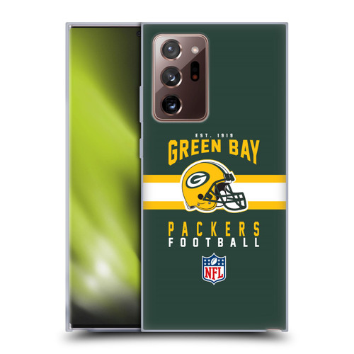 NFL Green Bay Packers Graphics Helmet Typography Soft Gel Case for Samsung Galaxy Note20 Ultra / 5G