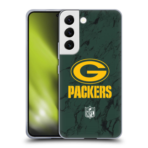 NFL Green Bay Packers Graphics Coloured Marble Soft Gel Case for Samsung Galaxy S22 5G
