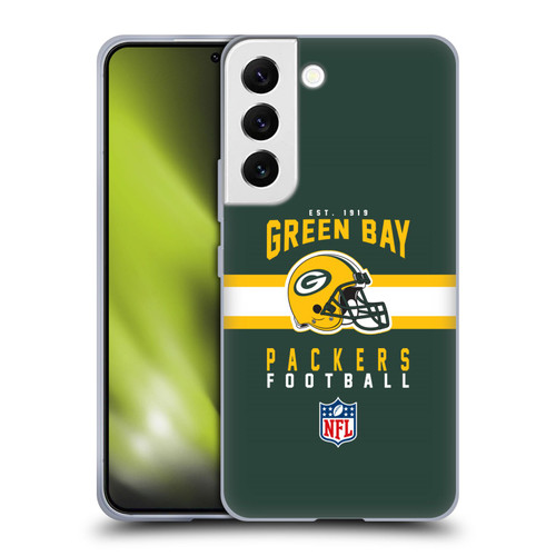 NFL Green Bay Packers Graphics Helmet Typography Soft Gel Case for Samsung Galaxy S22 5G