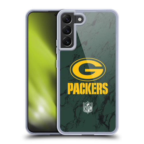 NFL Green Bay Packers Graphics Coloured Marble Soft Gel Case for Samsung Galaxy S22+ 5G NFL Green Bay Packers Graphics Coloured Marble Soft Gel Case for Samsung Galaxy S22+ 5G