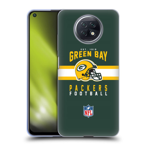 NFL Green Bay Packers Graphics Helmet Typography Soft Gel Case for Xiaomi Redmi Note 9T 5G