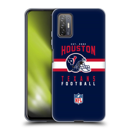 NFL Houston Texans Graphics Helmet Typography Soft Gel Case for HTC Desire 21 Pro 5G