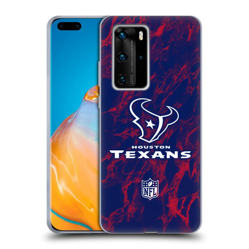 NFL Houston Texans Graphics Coloured Marble Soft Gel Case for Huawei P40 Pro / P40 Pro Plus 5G