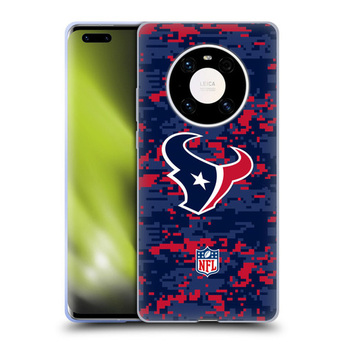 NFL Houston Texans Graphics Digital Camouflage Soft Gel Case for Huawei Mate 40 Pro 5G