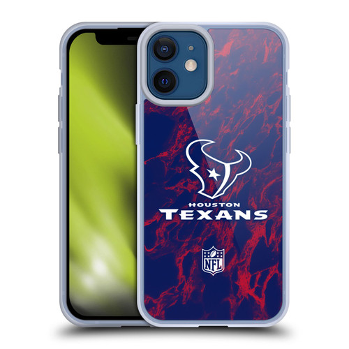 NFL Houston Texans Graphics Coloured Marble Soft Gel Case for Apple iPhone 12 Mini