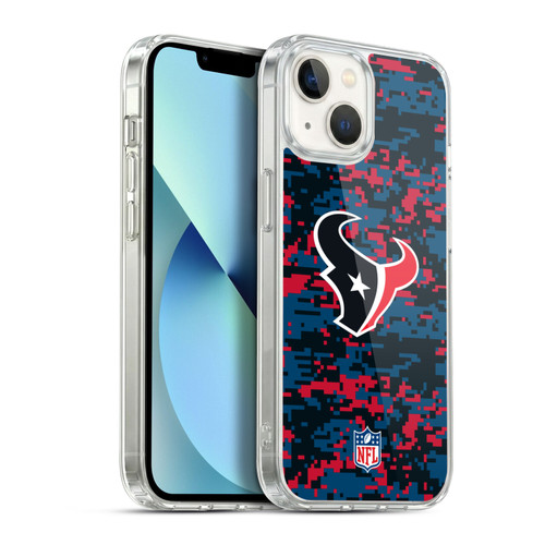 NFL Houston Texans Graphics Digital Camouflage Soft Gel Case for Apple iPhone 13