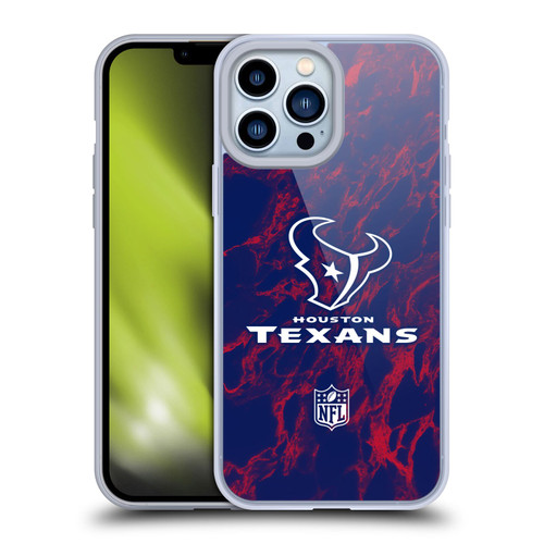 NFL Houston Texans Graphics Coloured Marble Soft Gel Case for Apple iPhone 13 Pro Max
