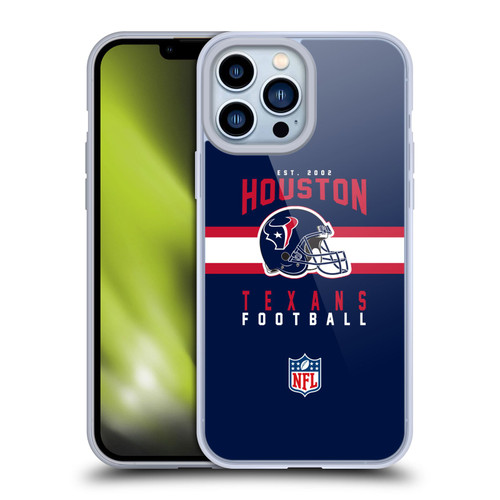 NFL Houston Texans Graphics Helmet Typography Soft Gel Case for Apple iPhone 13 Pro Max