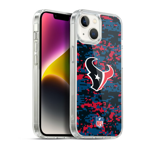 NFL Houston Texans Graphics Digital Camouflage Soft Gel Case for Apple iPhone 14